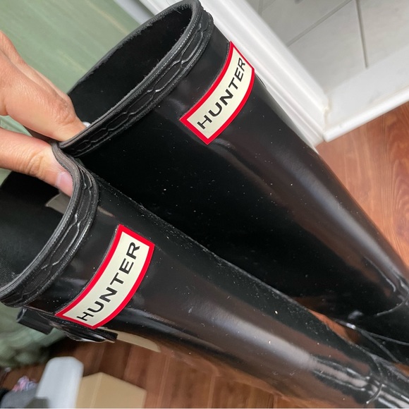 Women’s size 6 Hunter boots, wedge knee high - Picture 4 of 8